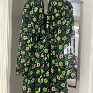 River Island Green and Pink Dress